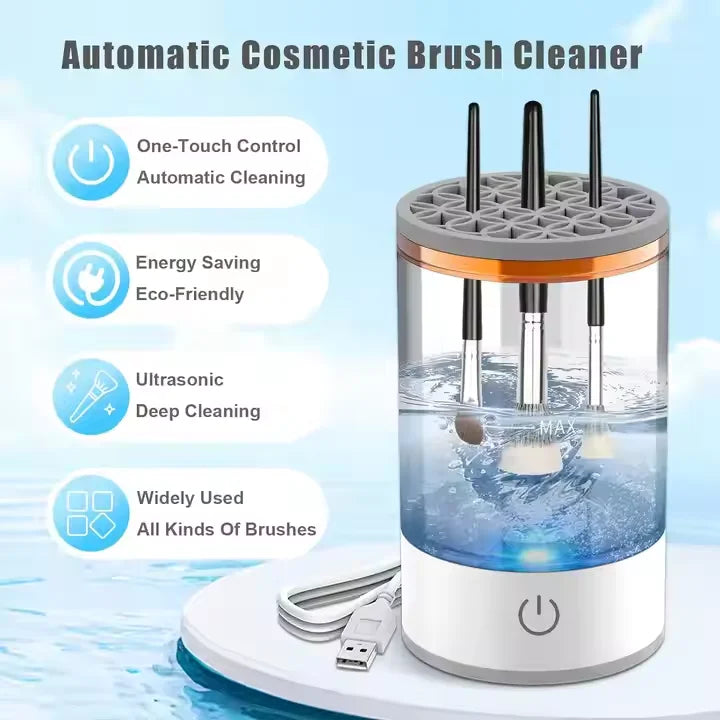 OEM Hot Sales Portable Rechargeable Makeup Brush Cleaner with Auto Clean and Air Dry Functions for Blusher Easy to Home Use