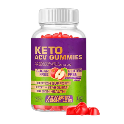 OEM ODM Advanced KETO ACV Gummies Fiber Supplement Apple Cider Vinegar Gummy Vitamin B12 Health Antioxidant Health Supplements