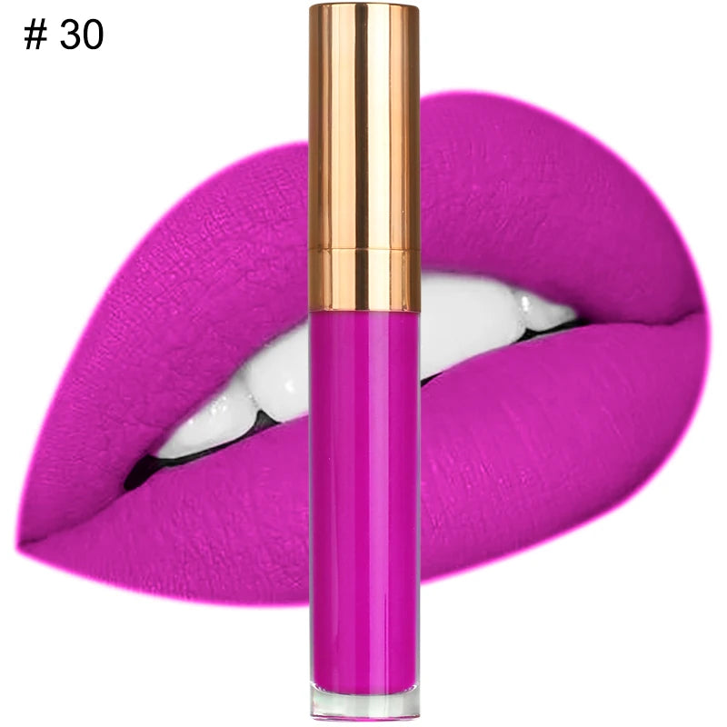Custom Logo Natural Vegan Vegan Long Lasting Waterproof Matte Liquid Lipstick Private Label Waterproof Lip Makeup
