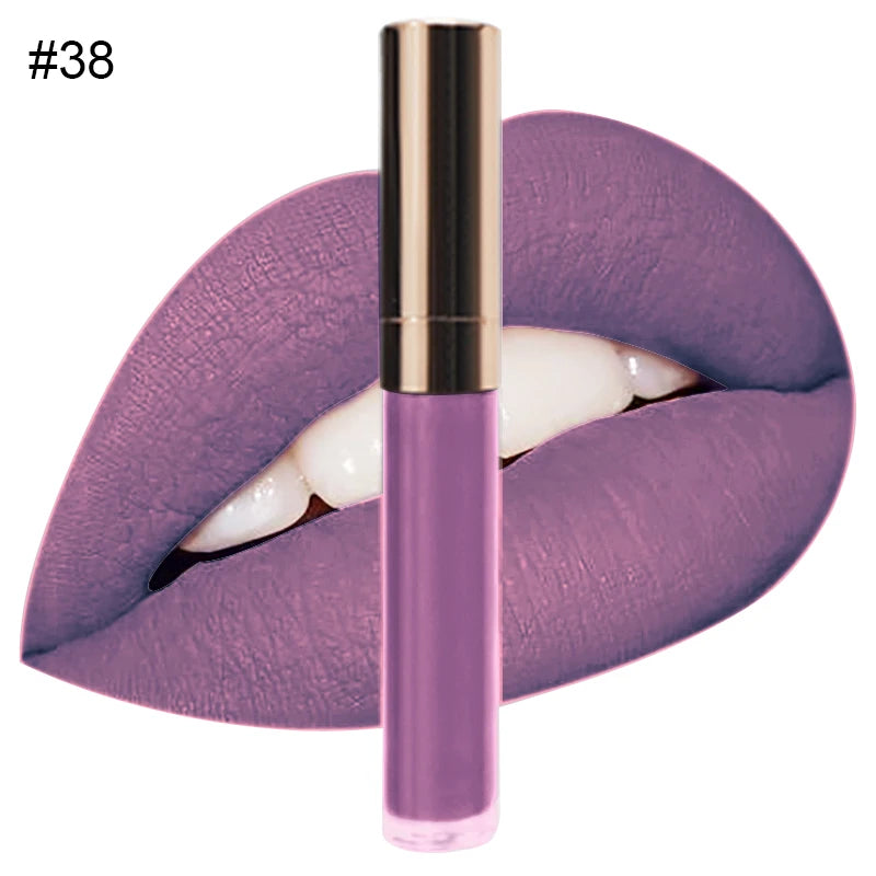 Custom Logo Natural Vegan Vegan Long Lasting Waterproof Matte Liquid Lipstick Private Label Waterproof Lip Makeup