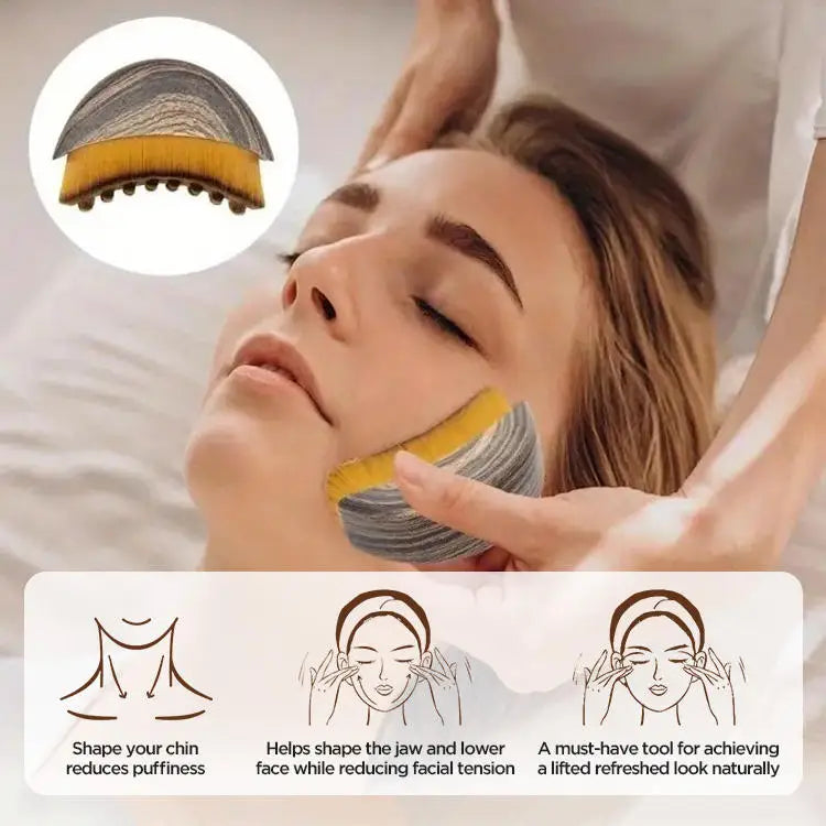 Portable Travel Size Moon Shape Body Scraping Neck Eye Care Lymphatic Contour Face Synthetic Hair Cover for Home On-The-Go Use