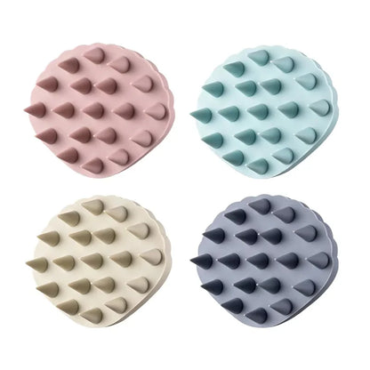 Shell Shape Shampoo Head Scalp Silicone Massage Brush Bath Skin Soft Washing Comb Hair Cleaning Brush