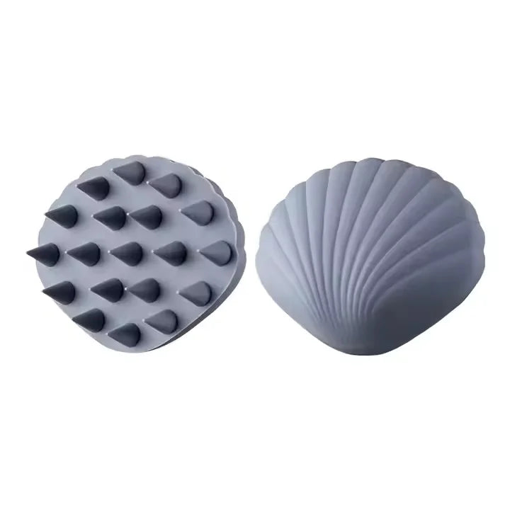 Shell Shape Shampoo Head Scalp Silicone Massage Brush Bath Skin Soft Washing Comb Hair Cleaning Brush