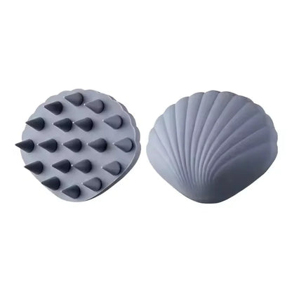 Shell Shape Shampoo Head Scalp Silicone Massage Brush Bath Skin Soft Washing Comb Hair Cleaning Brush