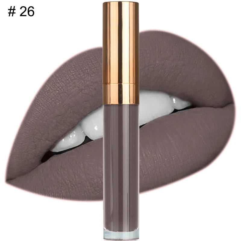 Custom Logo Natural Vegan Vegan Long Lasting Waterproof Matte Liquid Lipstick Private Label Waterproof Lip Makeup