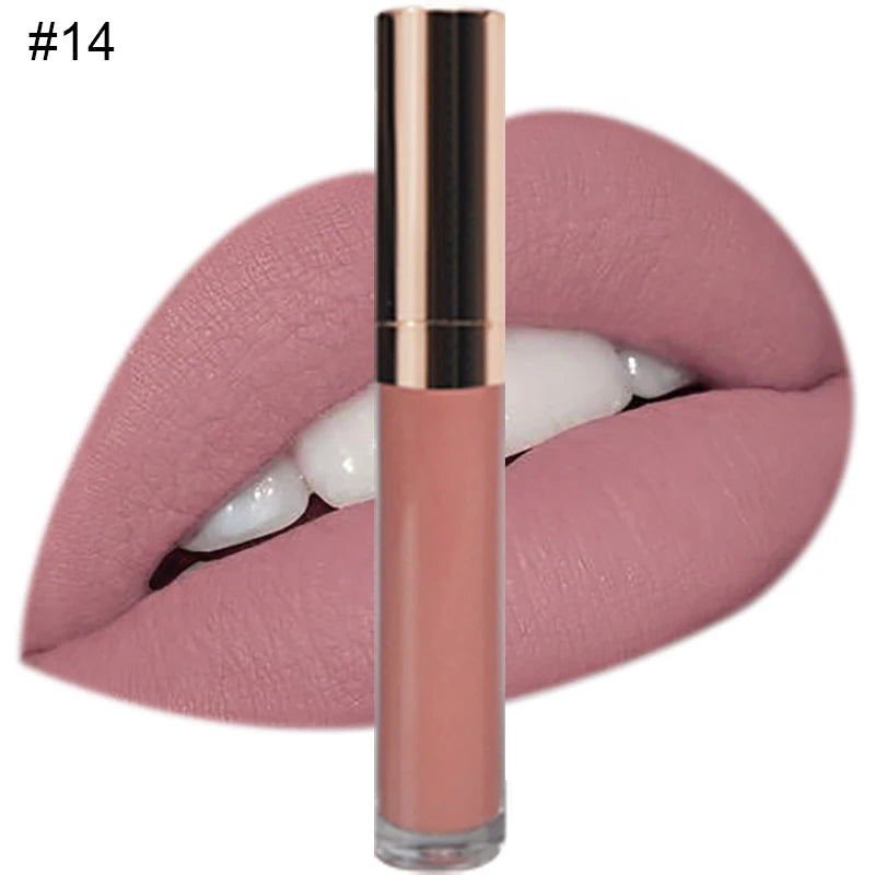 Custom Logo Natural Vegan Vegan Long Lasting Waterproof Matte Liquid Lipstick Private Label Waterproof Lip Makeup
