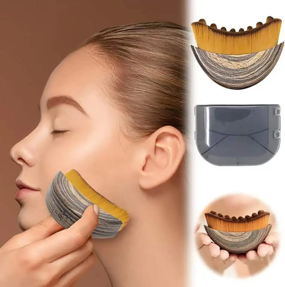 Portable Travel Size Moon Shape Body Scraping Neck Eye Care Lymphatic Contour Face Synthetic Hair Cover for Home On-The-Go Use