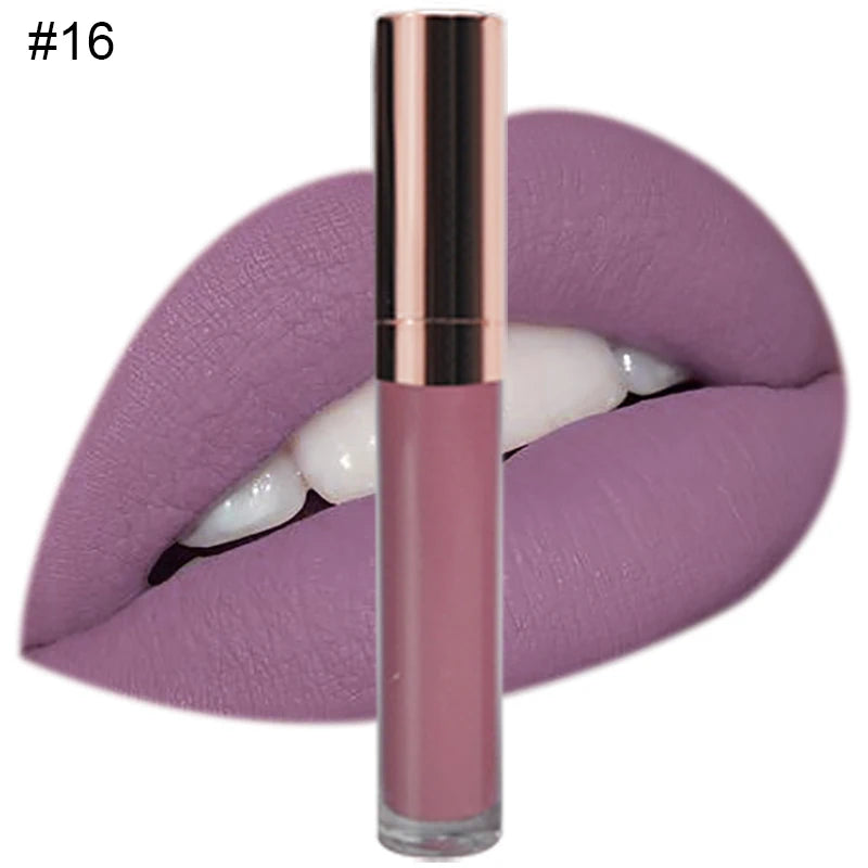 Custom Logo Natural Vegan Vegan Long Lasting Waterproof Matte Liquid Lipstick Private Label Waterproof Lip Makeup
