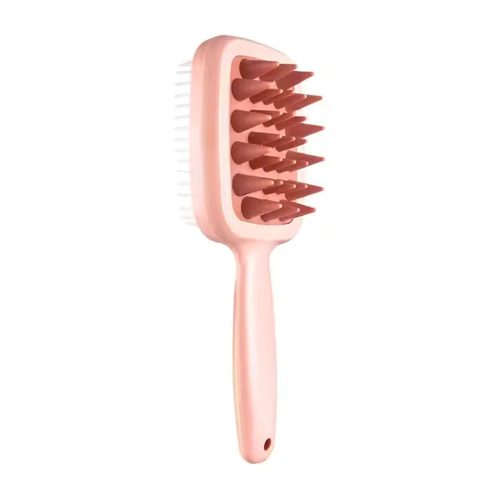 Double Sided Hair Head Scrubber with Long Handle Shampoo Brush and Hair Shower Comb for Hair Growth and Dandruff Removal