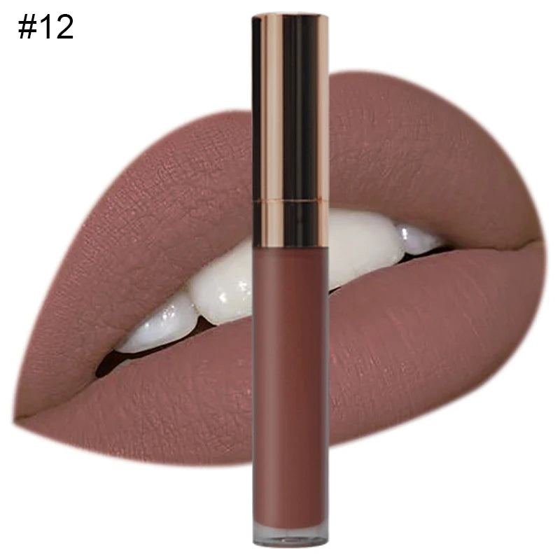 Custom Logo Natural Vegan Vegan Long Lasting Waterproof Matte Liquid Lipstick Private Label Waterproof Lip Makeup