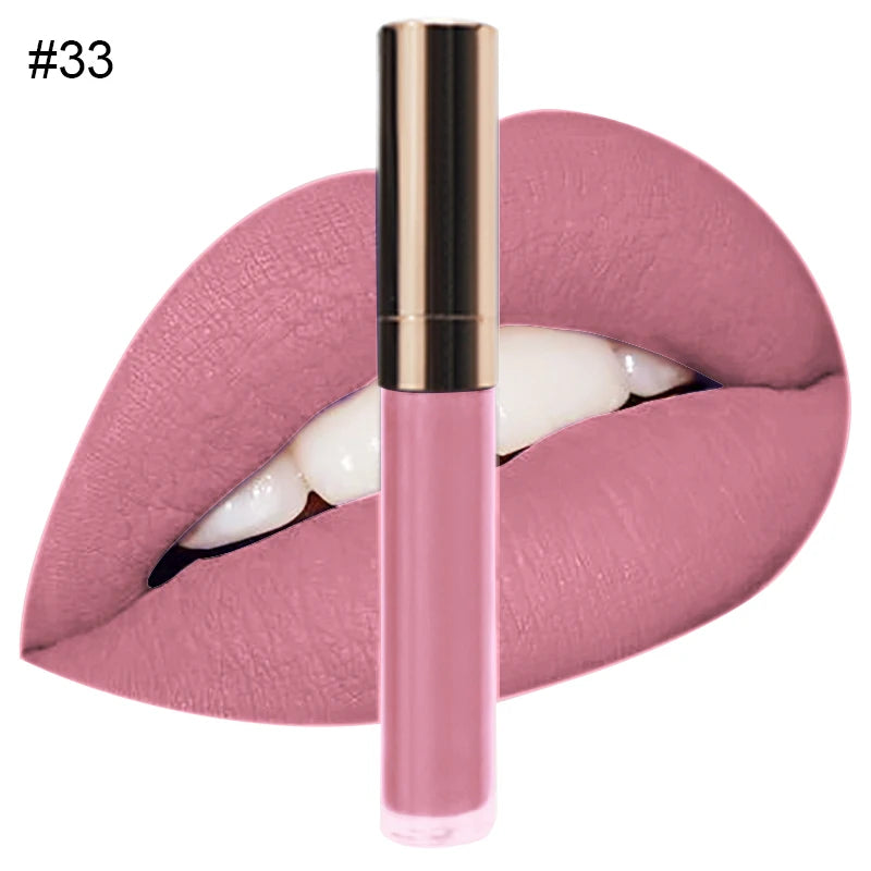 Custom Logo Natural Vegan Vegan Long Lasting Waterproof Matte Liquid Lipstick Private Label Waterproof Lip Makeup