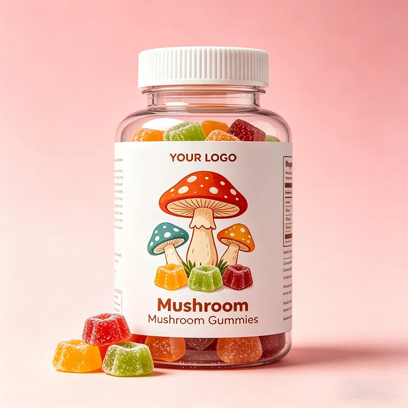 OEM/ODM Supply Vegan Mushroom Gummies Vitamins Supplement for Adults Natural Improve Immunity Newborn Not Suitable