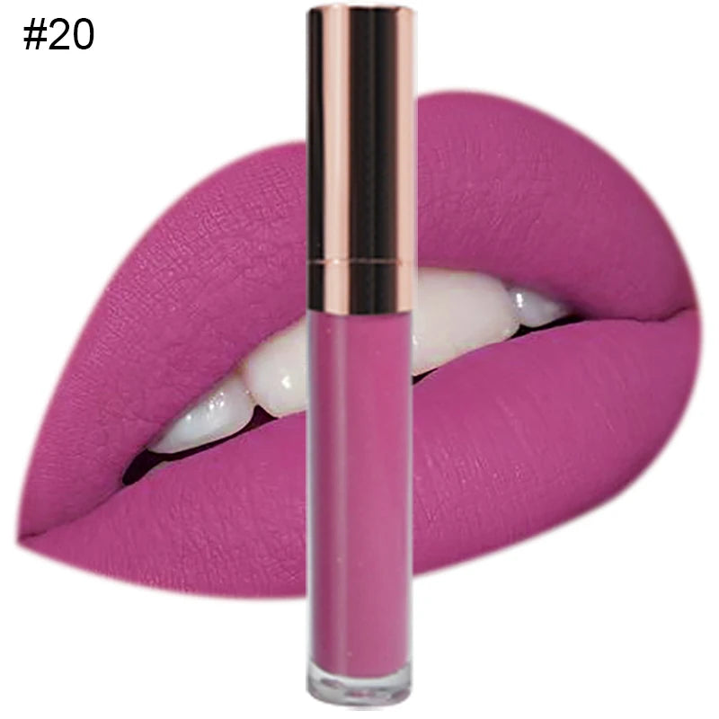 Custom Logo Natural Vegan Vegan Long Lasting Waterproof Matte Liquid Lipstick Private Label Waterproof Lip Makeup