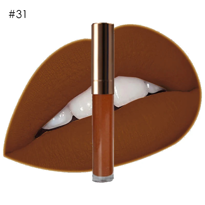 Custom Logo Natural Vegan Vegan Long Lasting Waterproof Matte Liquid Lipstick Private Label Waterproof Lip Makeup