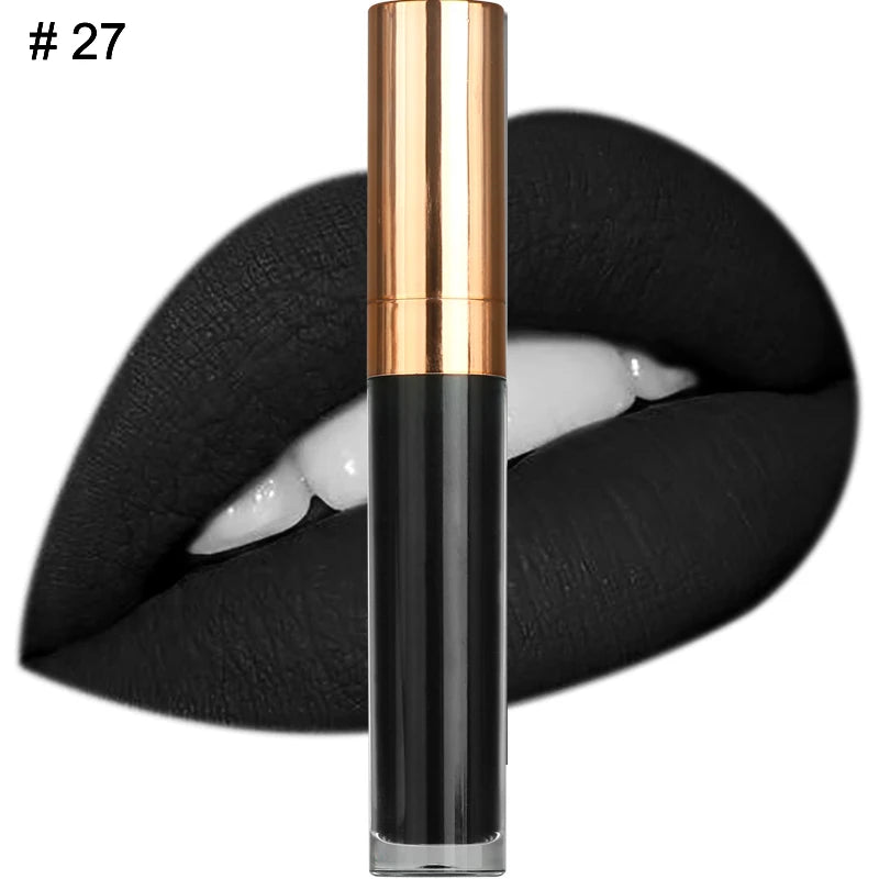 Custom Logo Natural Vegan Vegan Long Lasting Waterproof Matte Liquid Lipstick Private Label Waterproof Lip Makeup