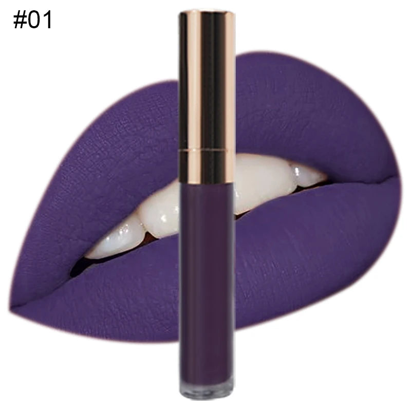 Custom Logo Natural Vegan Vegan Long Lasting Waterproof Matte Liquid Lipstick Private Label Waterproof Lip Makeup