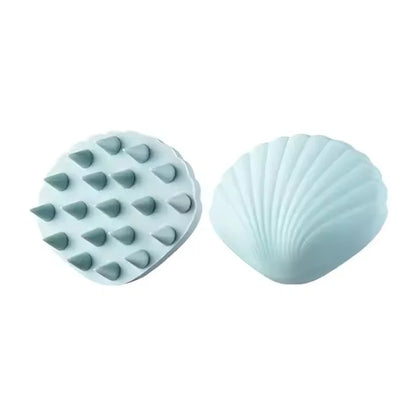 Shell Shape Shampoo Head Scalp Silicone Massage Brush Bath Skin Soft Washing Comb Hair Cleaning Brush
