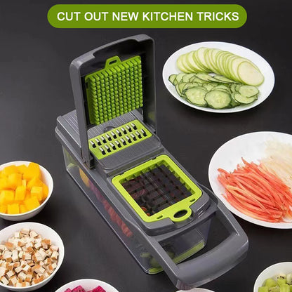 Factory Wholesale Kitchen Accessories 14 in 1 Food Cutter Veggie Onion Chopper Mandoline Slicer Multifunctional Vegetable Cutter