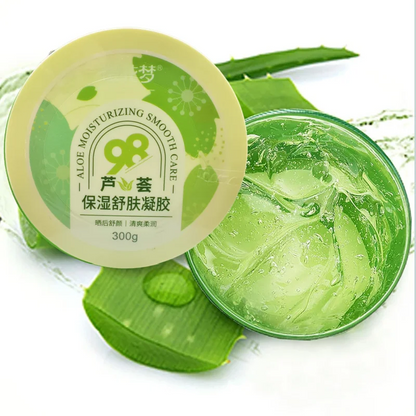 300G Herbal Aloe Vera Soothing Gel Face Body Deep Moisture Cooling Sun Care All Skin Types Day/Night Use