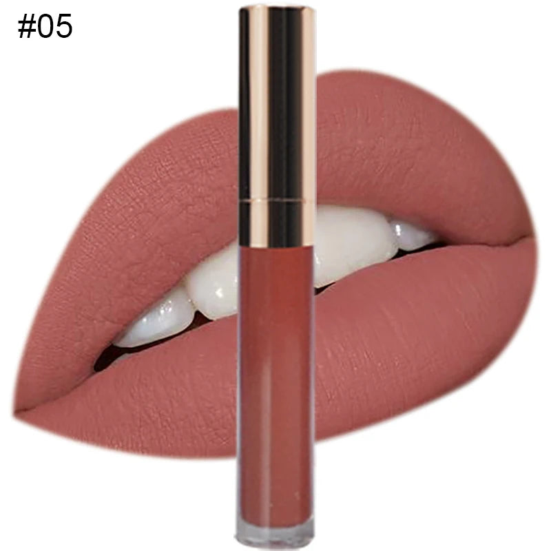 Custom Logo Natural Vegan Vegan Long Lasting Waterproof Matte Liquid Lipstick Private Label Waterproof Lip Makeup