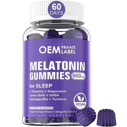 Private Label 10Mg Vegan Melatonin Gummy Candy Sleep Vitamins Gummies