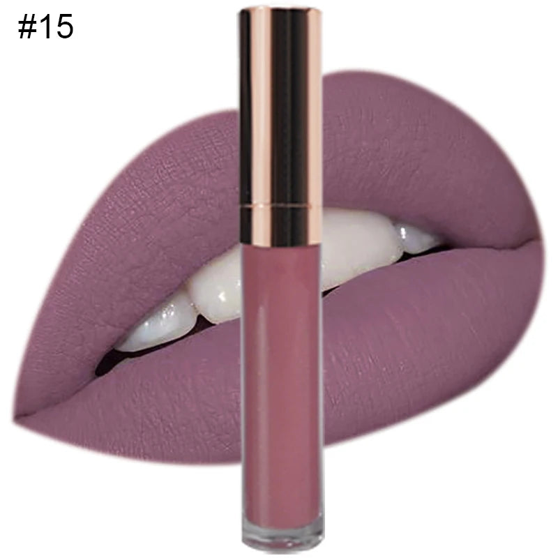 Custom Logo Natural Vegan Vegan Long Lasting Waterproof Matte Liquid Lipstick Private Label Waterproof Lip Makeup