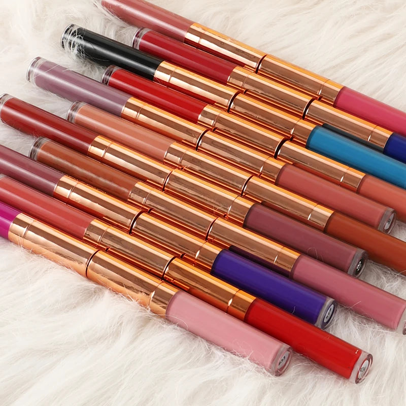 Custom Logo Natural Vegan Vegan Long Lasting Waterproof Matte Liquid Lipstick Private Label Waterproof Lip Makeup