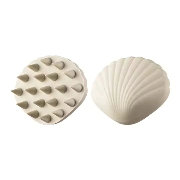 Shell Shape Shampoo Head Scalp Silicone Massage Brush Bath Skin Soft Washing Comb Hair Cleaning Brush