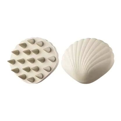 Shell Shape Shampoo Head Scalp Silicone Massage Brush Bath Skin Soft Washing Comb Hair Cleaning Brush