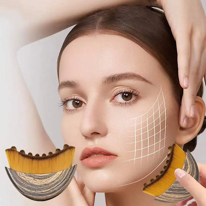 Portable Travel Size Moon Shape Body Scraping Neck Eye Care Lymphatic Contour Face Synthetic Hair Cover for Home On-The-Go Use