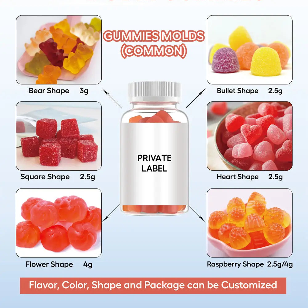 Skin Whitening Collagen Vitamin C Gummies Immune Support Booster Supplement Vitamine C Gummy Vitamins with Zinc