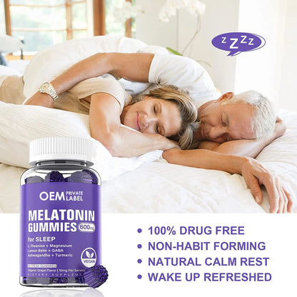 Private Label 10Mg Vegan Melatonin Gummy Candy Sleep Vitamins Gummies