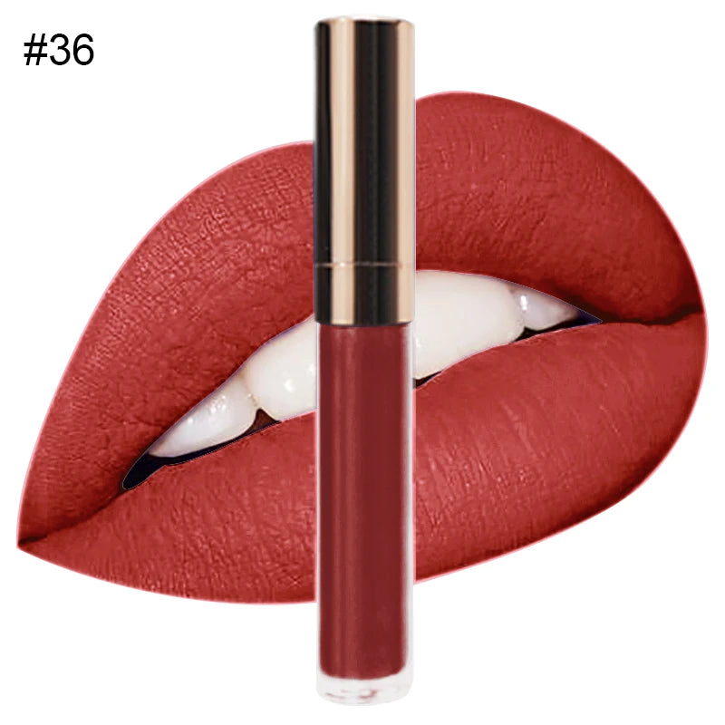 Custom Logo Natural Vegan Vegan Long Lasting Waterproof Matte Liquid Lipstick Private Label Waterproof Lip Makeup