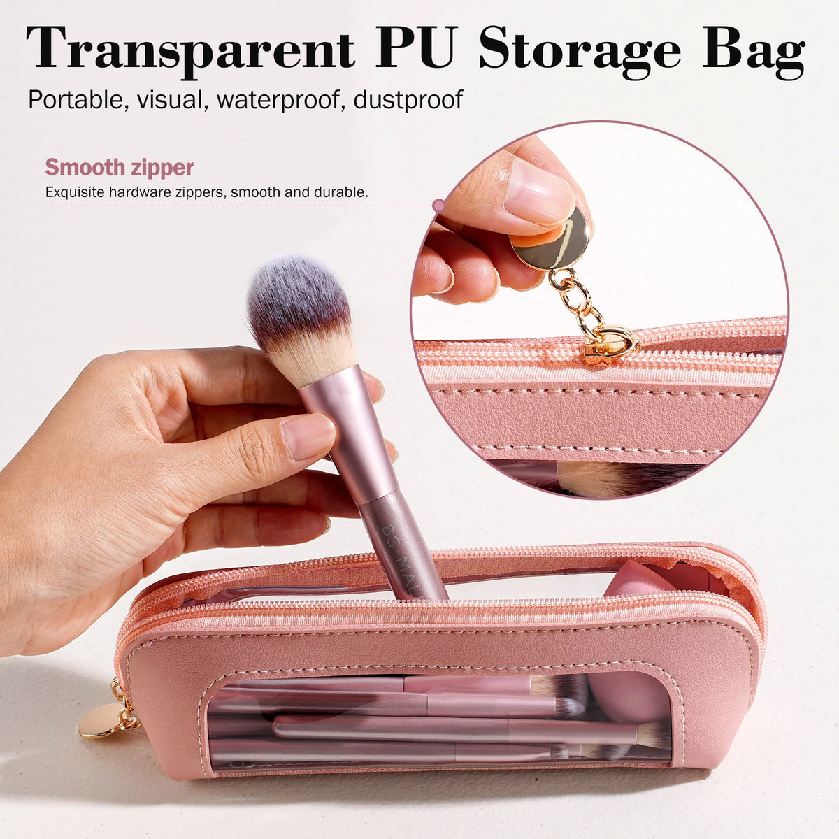 BS-MALL 14PCS Professional Makeup Brushes Private Label Cosmetic Tools Foundation Eyeshadow Brushes Foundation Sponge Set