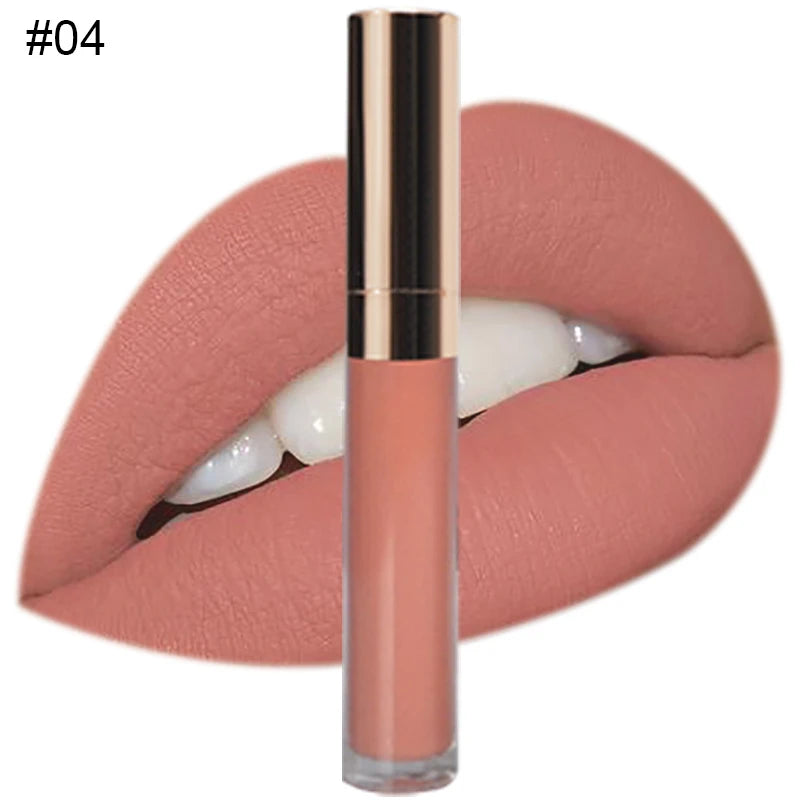 Custom Logo Natural Vegan Vegan Long Lasting Waterproof Matte Liquid Lipstick Private Label Waterproof Lip Makeup