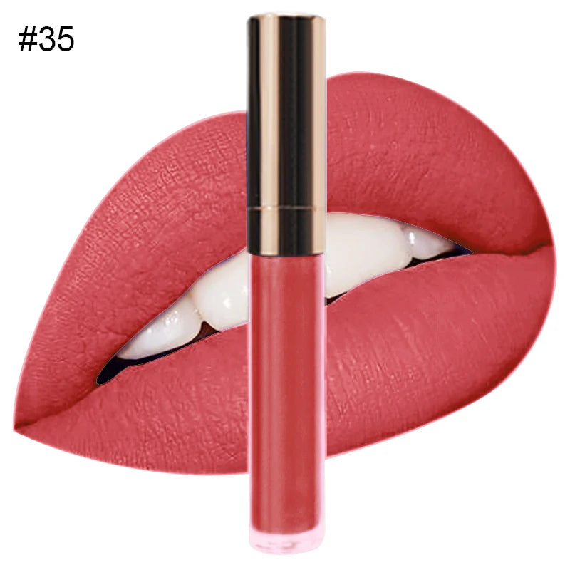 Custom Logo Natural Vegan Vegan Long Lasting Waterproof Matte Liquid Lipstick Private Label Waterproof Lip Makeup