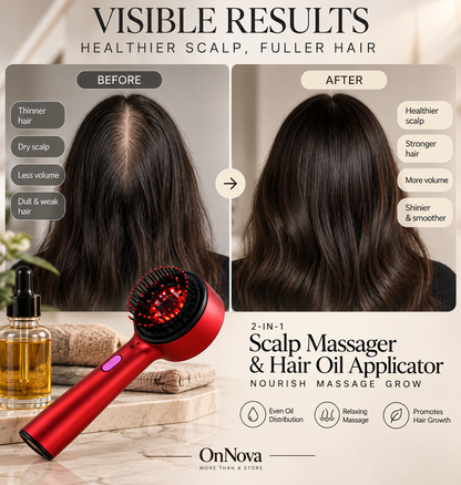 2-in-1 Scalp Massager & Hair Oil Applicator