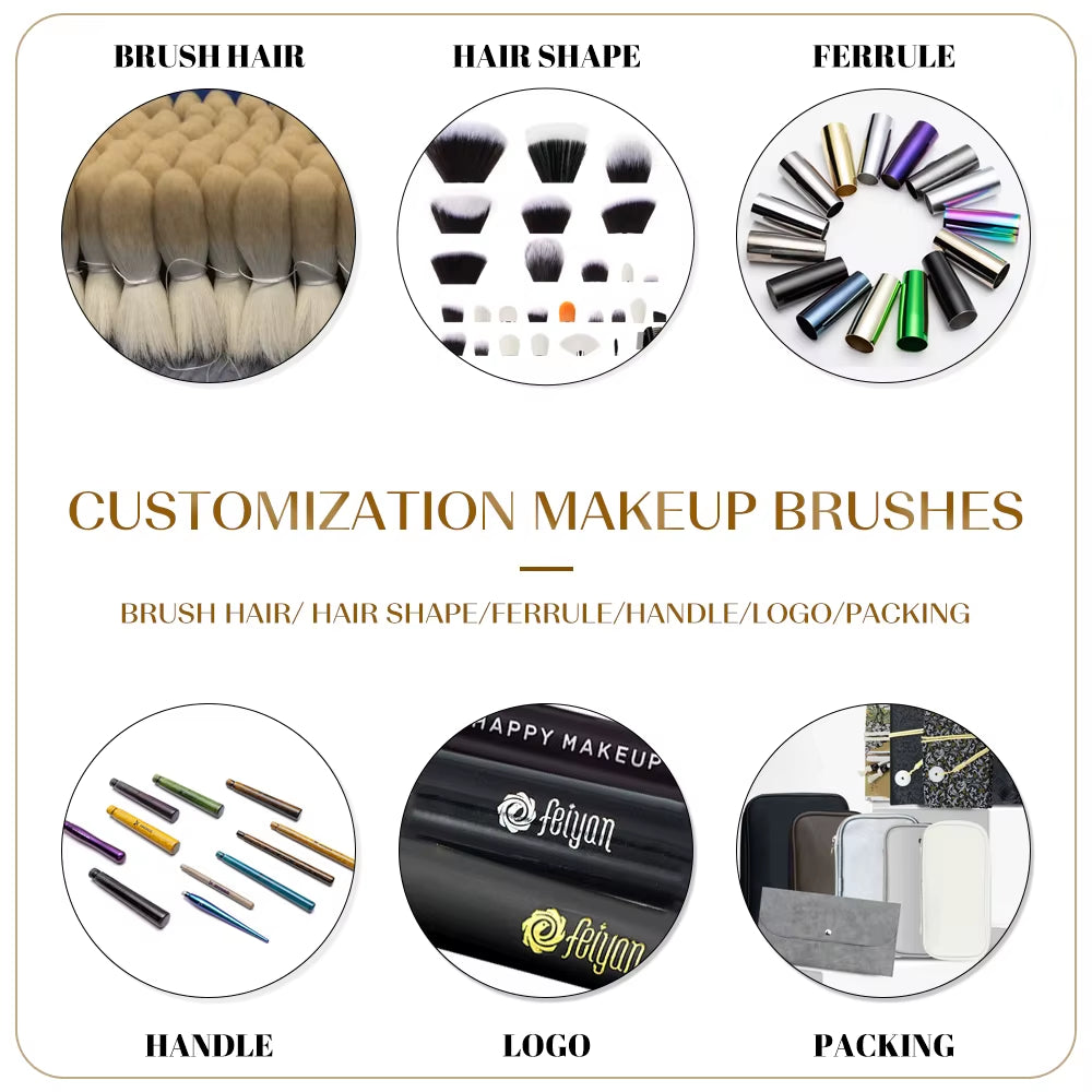 HMU High Quality Private Label Professional Black Silver Vegan Cruelty Free 18Pcs Makeup Brush Set for Professional Makeup