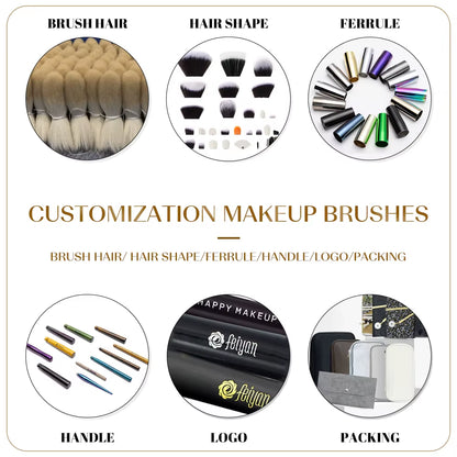 HMU High Quality Private Label Professional Black Silver Vegan Cruelty Free 18Pcs Makeup Brush Set for Professional Makeup
